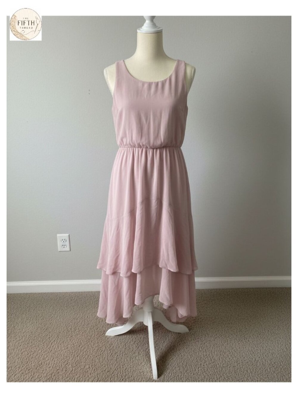Boho Gingham Puff Sleeve Square Neck Beach Midi Dress